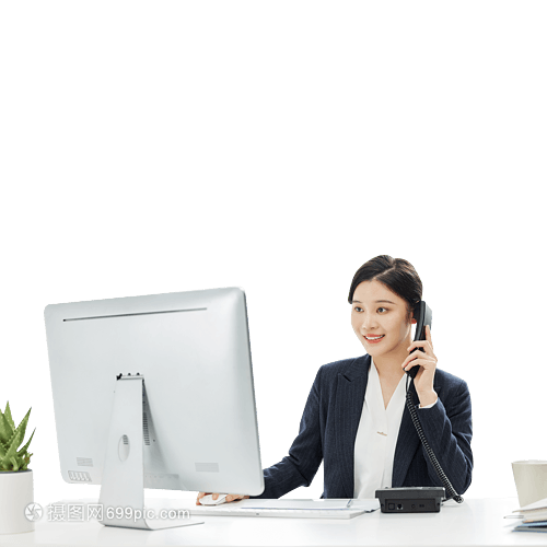女性客服話務員 高效通達，賦能商務辦公服務新體驗